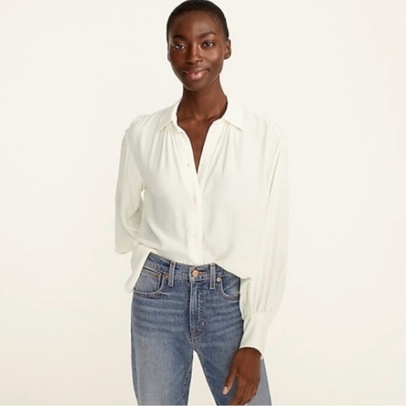 J. Crew Long Sleeve Button Down Shirt with Dress Shirt Collar in Icy Orchid M - Picture 4 of 13